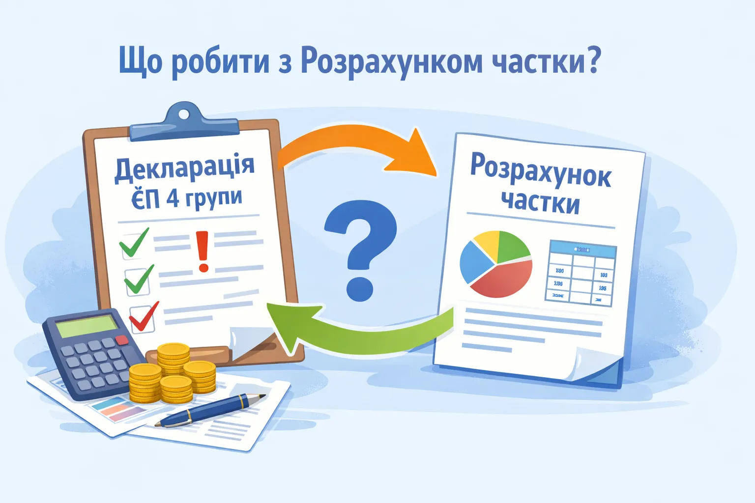 Виправляєте загальну декларацію ЄП 4‑ї групи: що робити з Розрахунком частки?