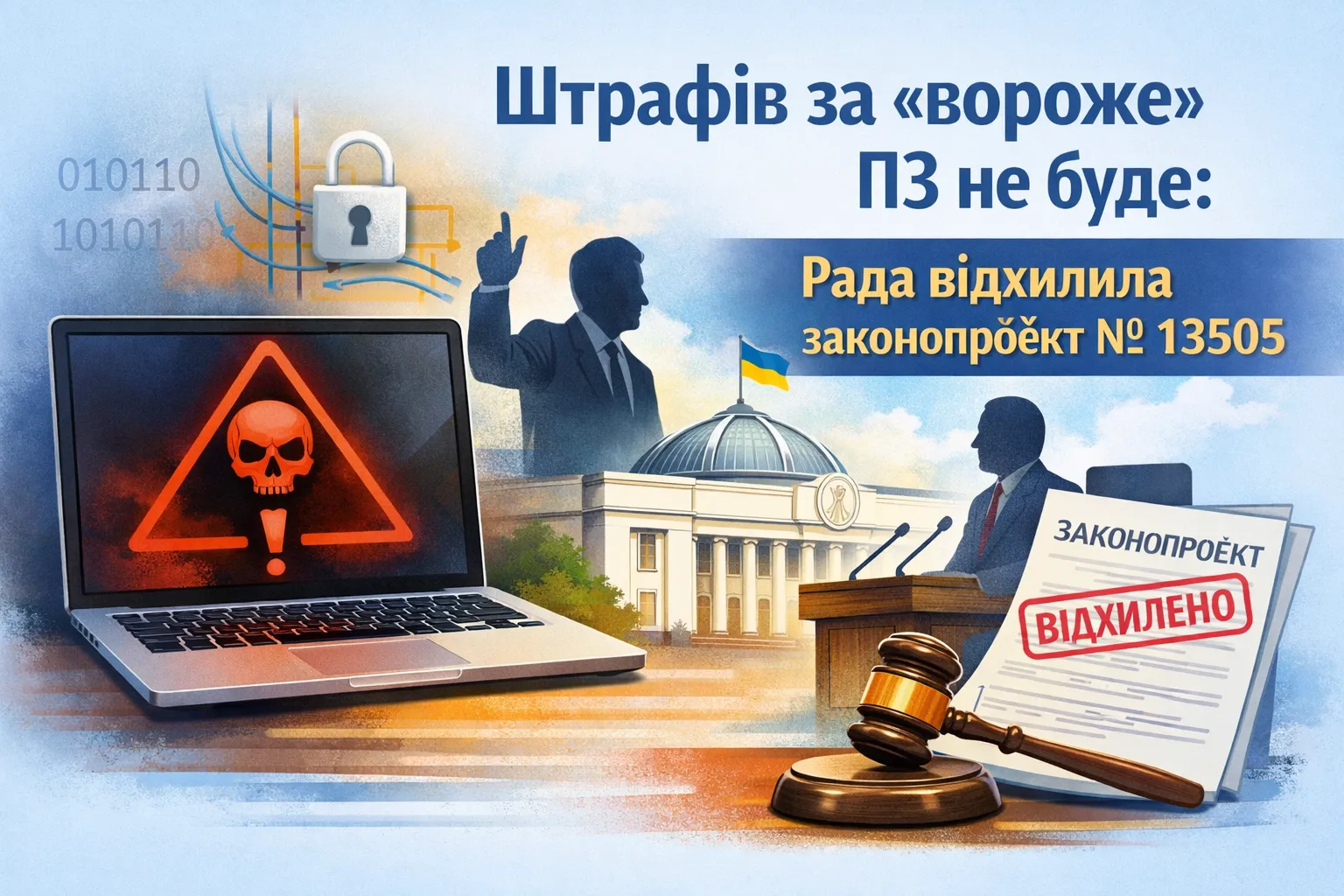 Штрафів за «вороже» ПЗ не буде: Рада відхилила законопроєкт № 13505