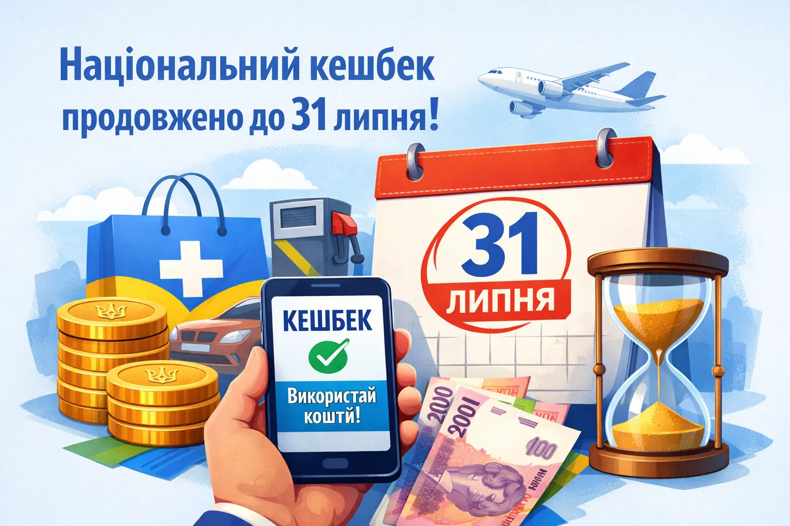 Національний кешбек: термін використання накопичених коштів продовжать до 31 липня