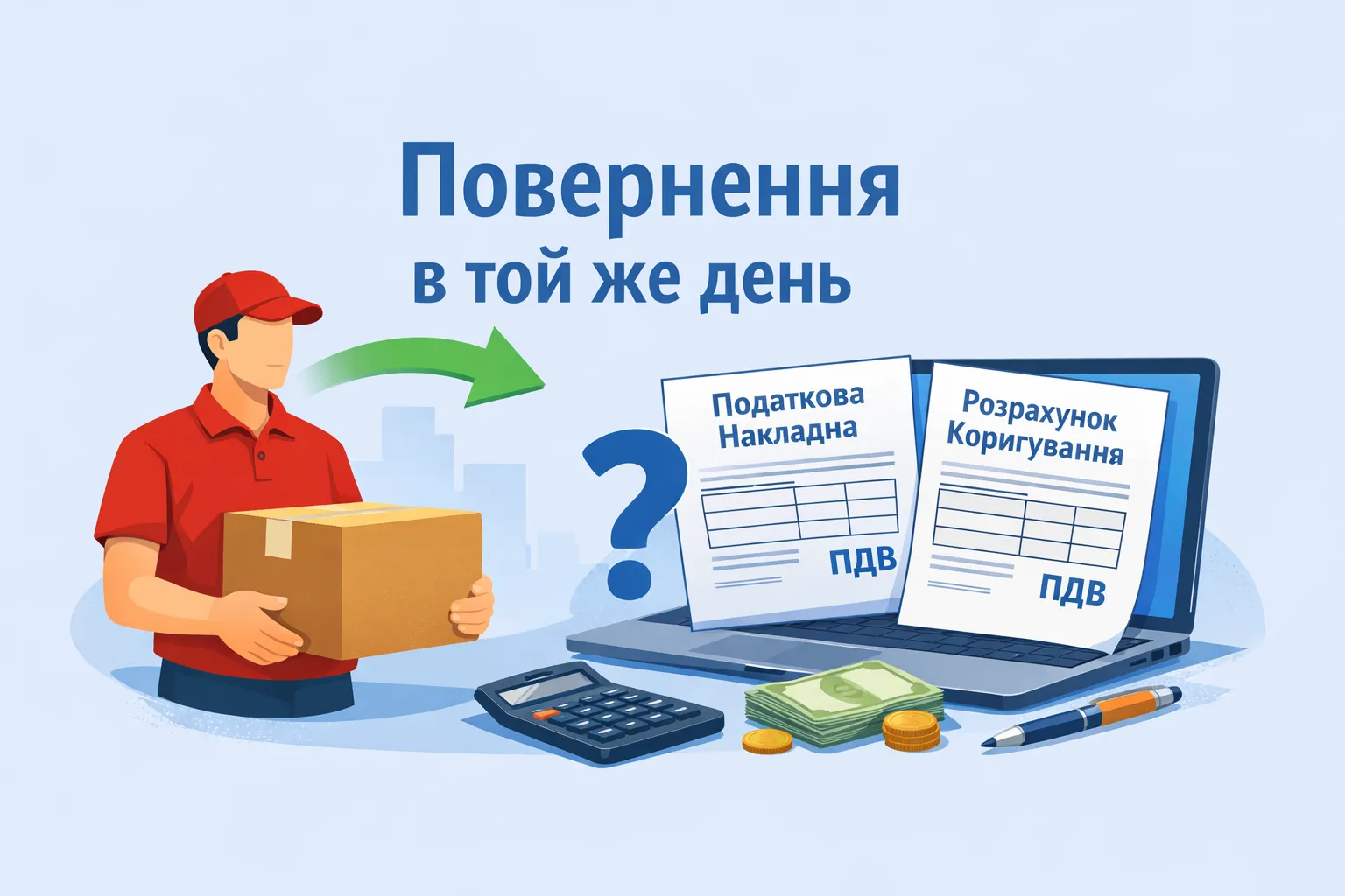 Повернення товару в той самий день: чи потрібна підсумкова ПН та РК з ПДВ Повернення товару в той самий день: чи потрібна підсумкова ПН та РК з ПДВ