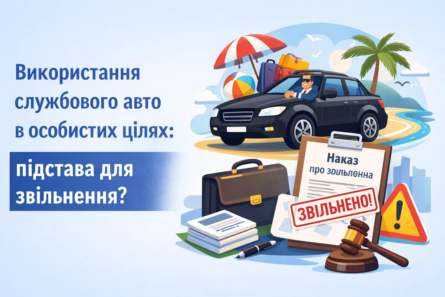 Використання службового автомобіля в особистих цілях: коли це стає підставою для звільнення?