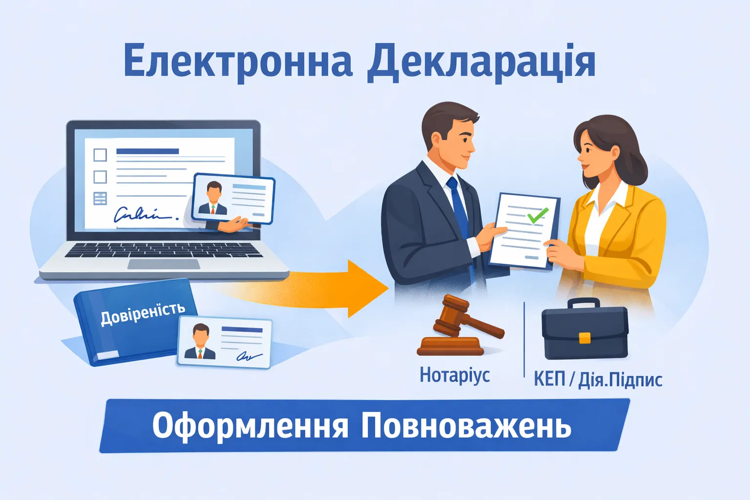 Хто може підписати декларацію в електронній формі: як правильно оформити повноваження