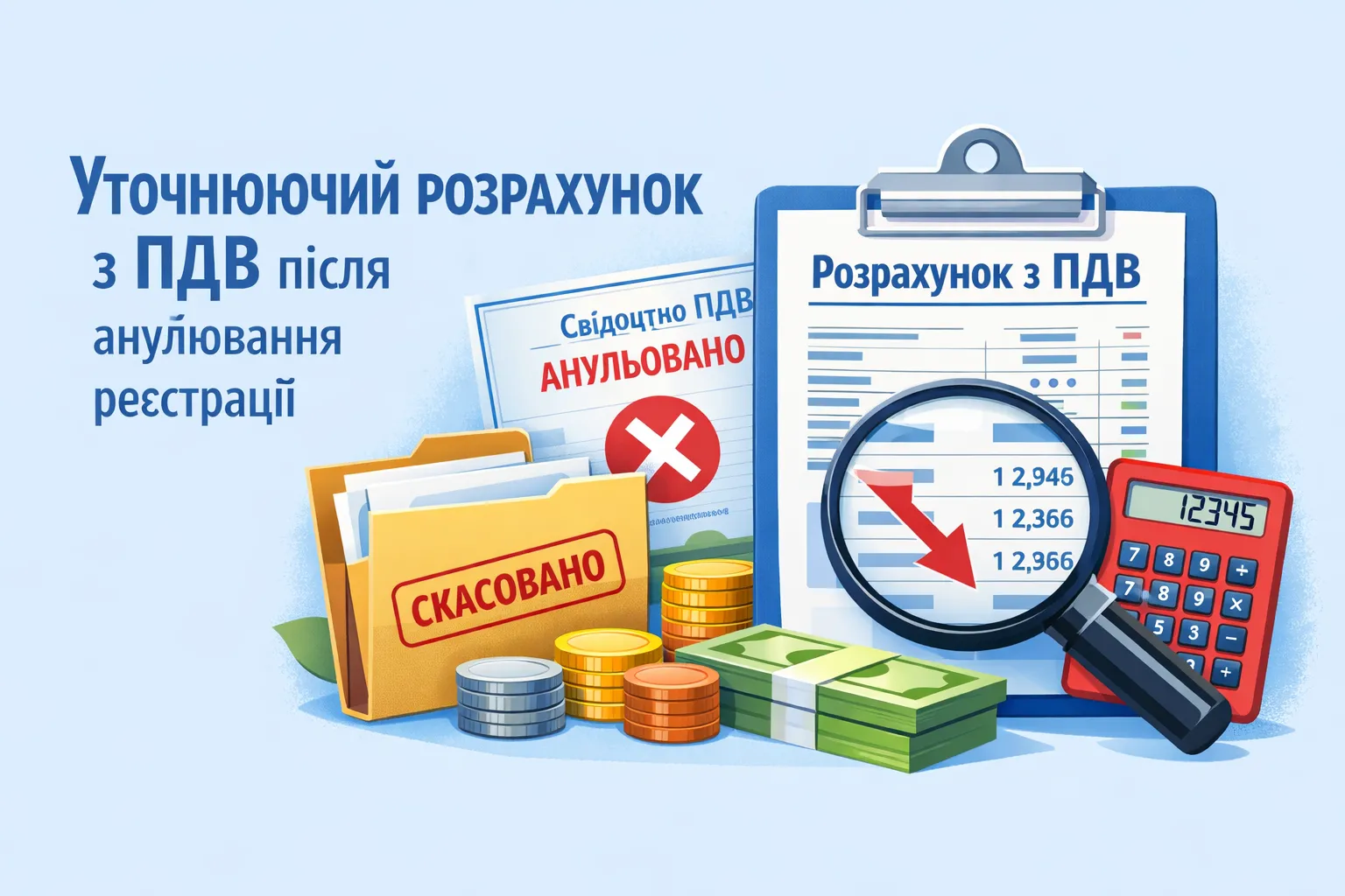 Уточнюючий розрахунок з ПДВ після анулювання реєстрації платника ПДВ