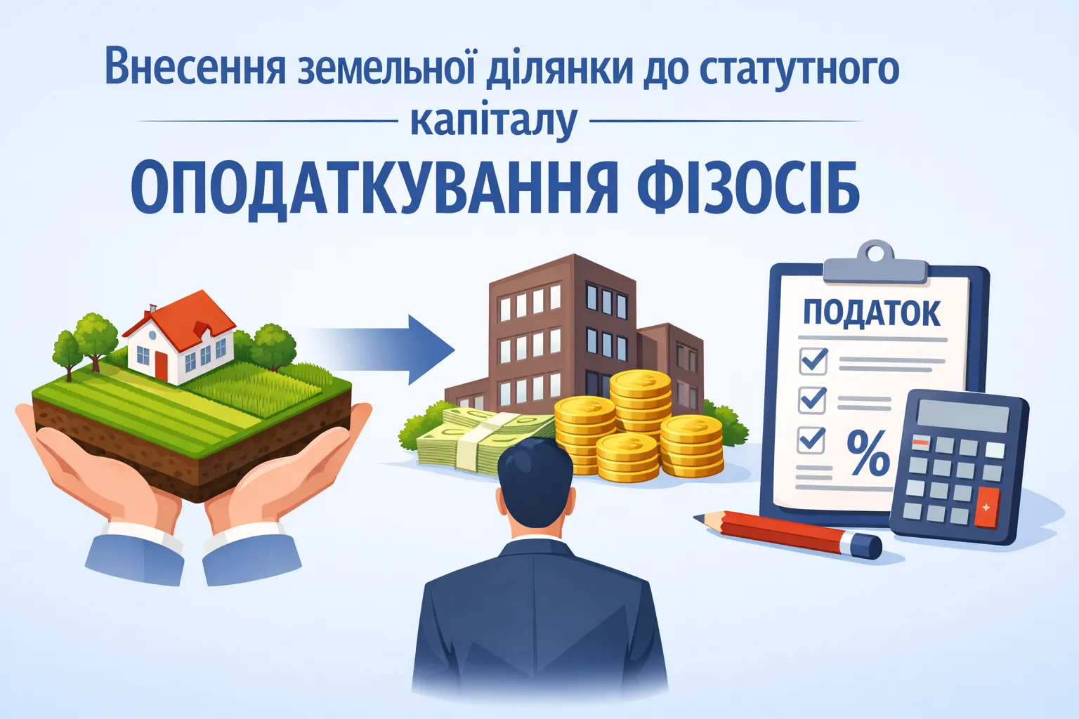 Внесення земельної ділянки до статутного капіталу: оподаткування фізосіб