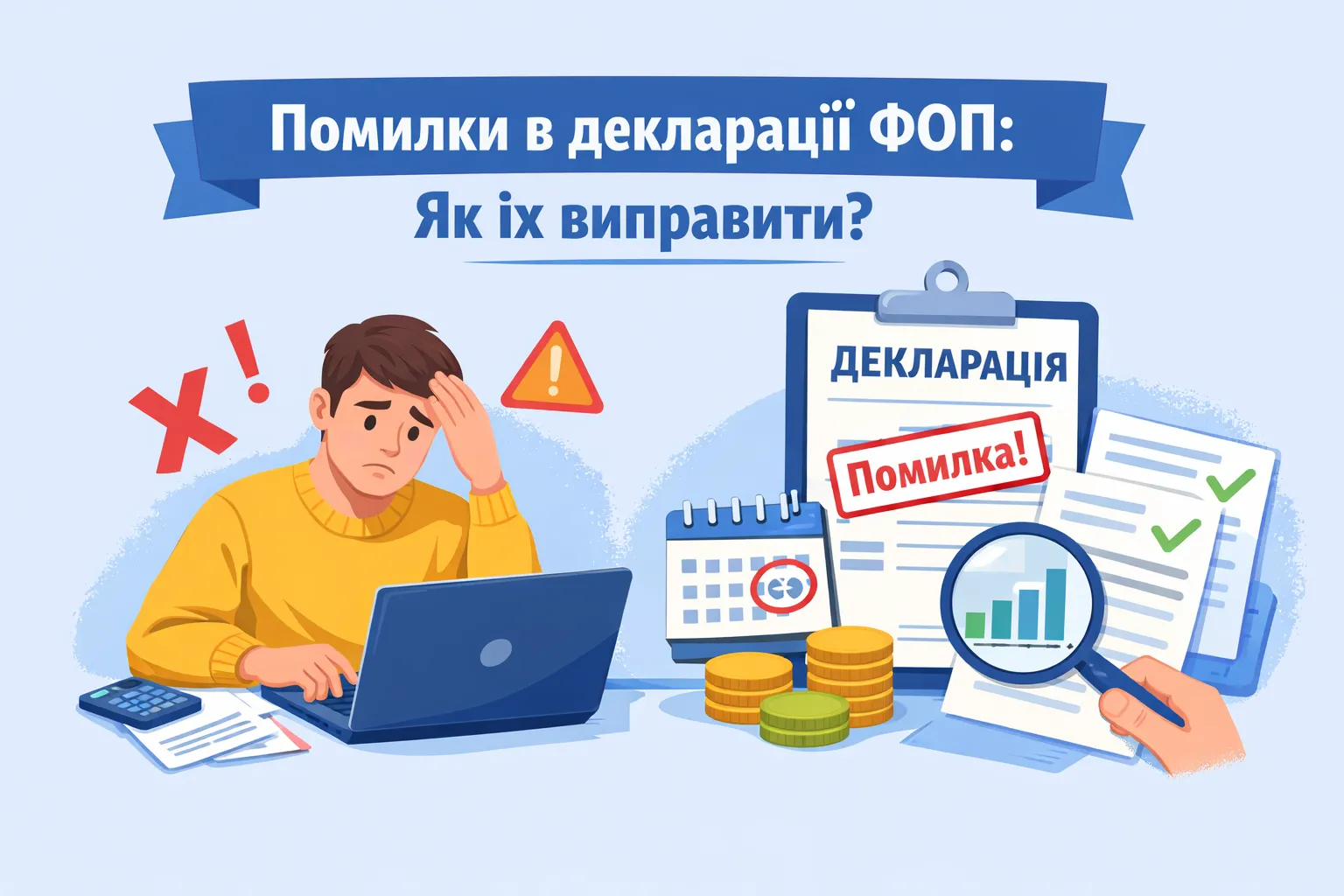 Чому не приймається декларація ФОП-єдиноподатника: розбираємо типові помилки і вчимося їх не боятися