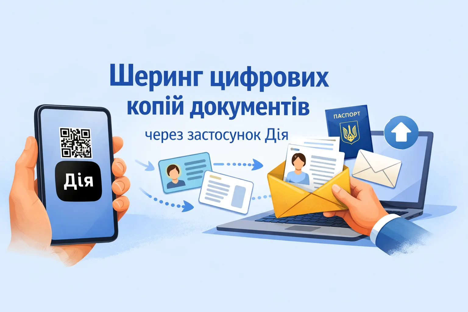 Шеринг копій цифрових документів за допомогою застосунку Дія
