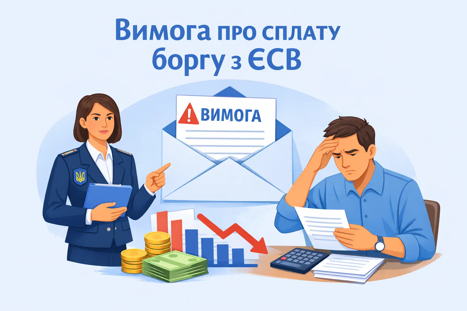 Коли податкова надсилає вимогу зі сплати боргу з ЄСВ?
