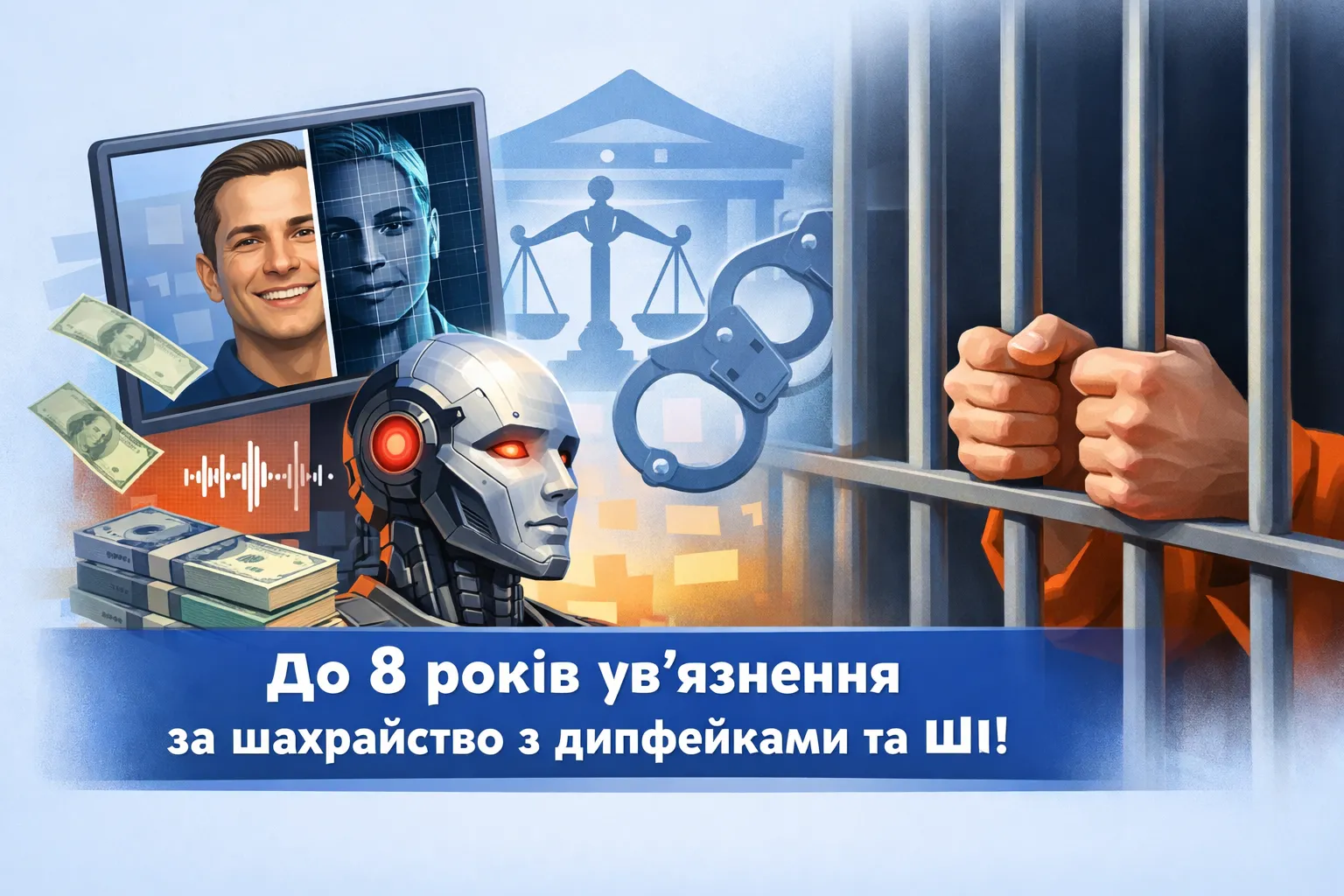 За шахрайство з дипфейками та ШІ хочуть запровадити до 8 років позбавлення волі