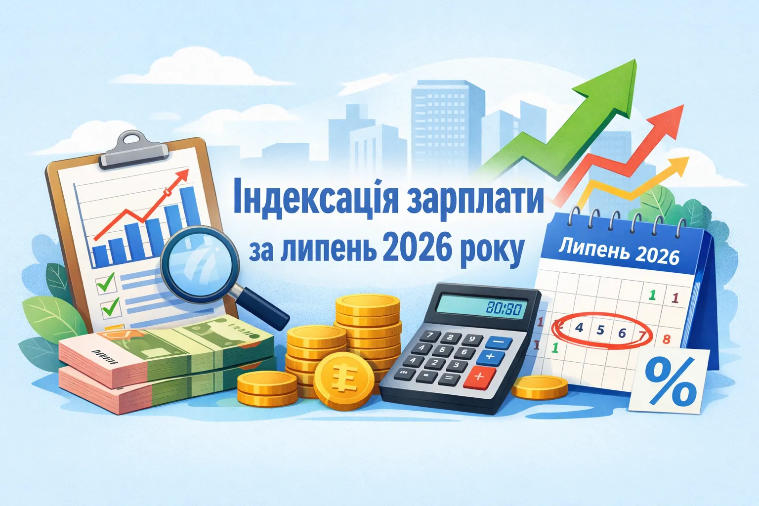 Індексуємо зарплату за липень 2026 року Індексуємо зарплату за липень 2026 року
