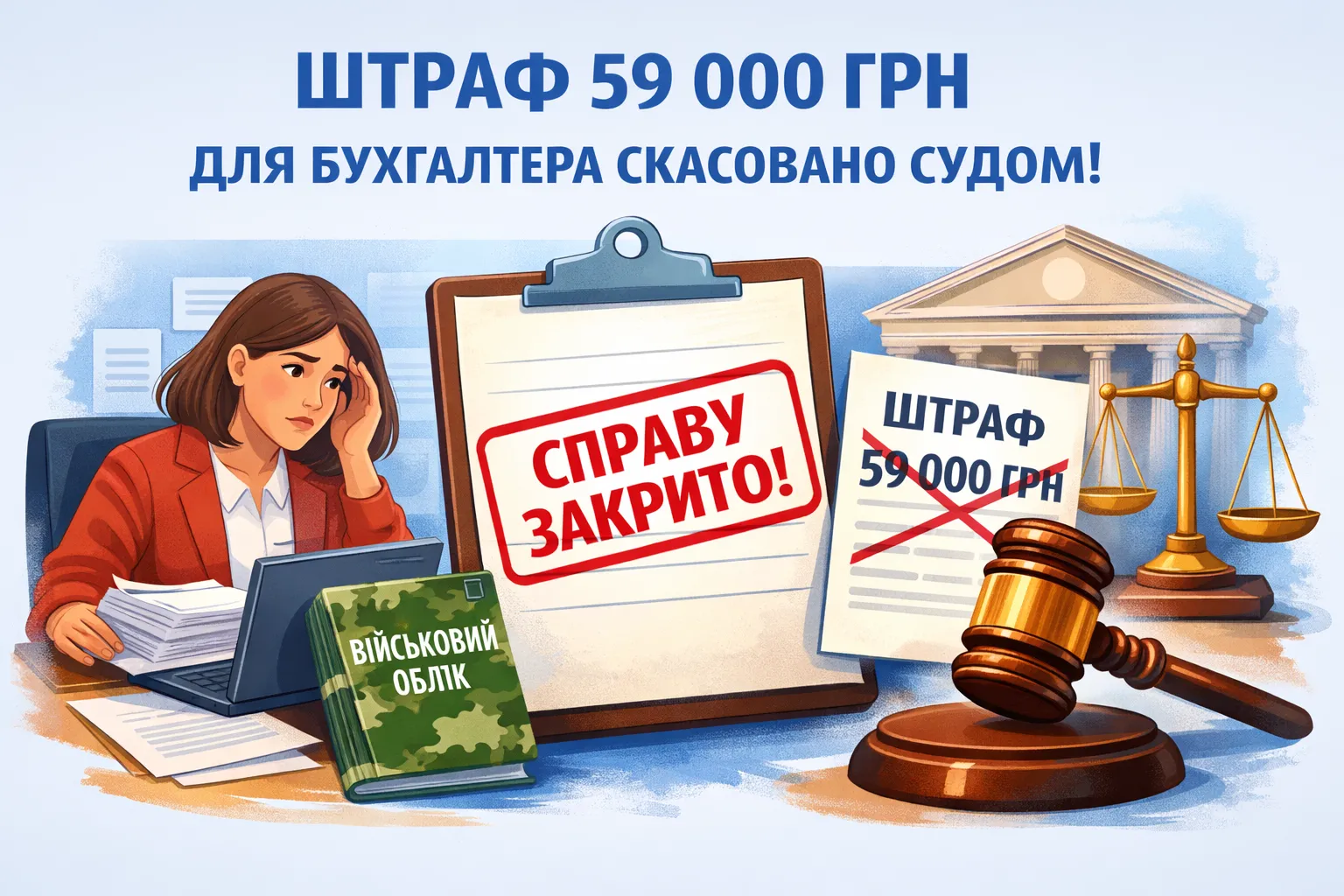 ТЦК оштрафував бухгалтера на 59 тисяч гривень за ведення військового обліку — суд не погодився