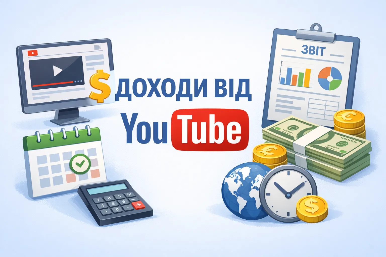 Як ФОП обліковувати дохід від YouTube: дата, валюта, звітність?