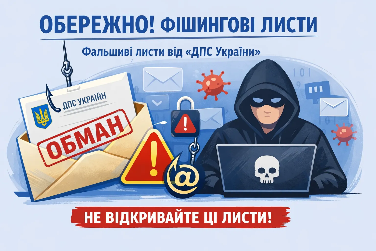 Зафіксовано чергову шахрайську розсилку нібито від імені ДПС: не відкривайте фішингових листів Зафіксовано чергову шахрайську розсилку нібито від імені ДПС: не відкривайте фішингових листів