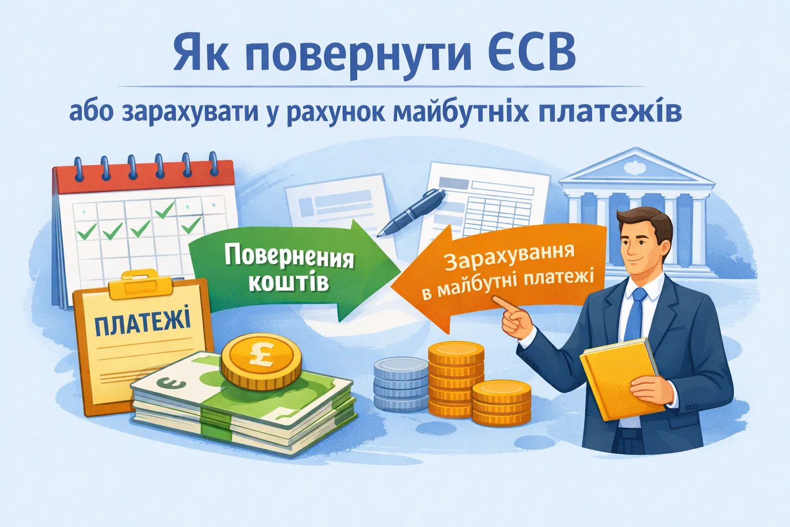 Как вернуть ЕСВ или зачесть их в счет будущих платежей