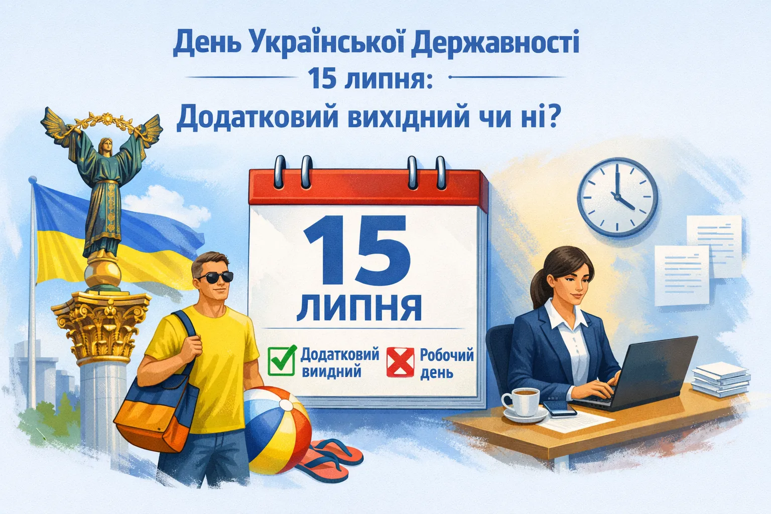 День Української Державності 15 липня - додатковий вихідний чи ні?