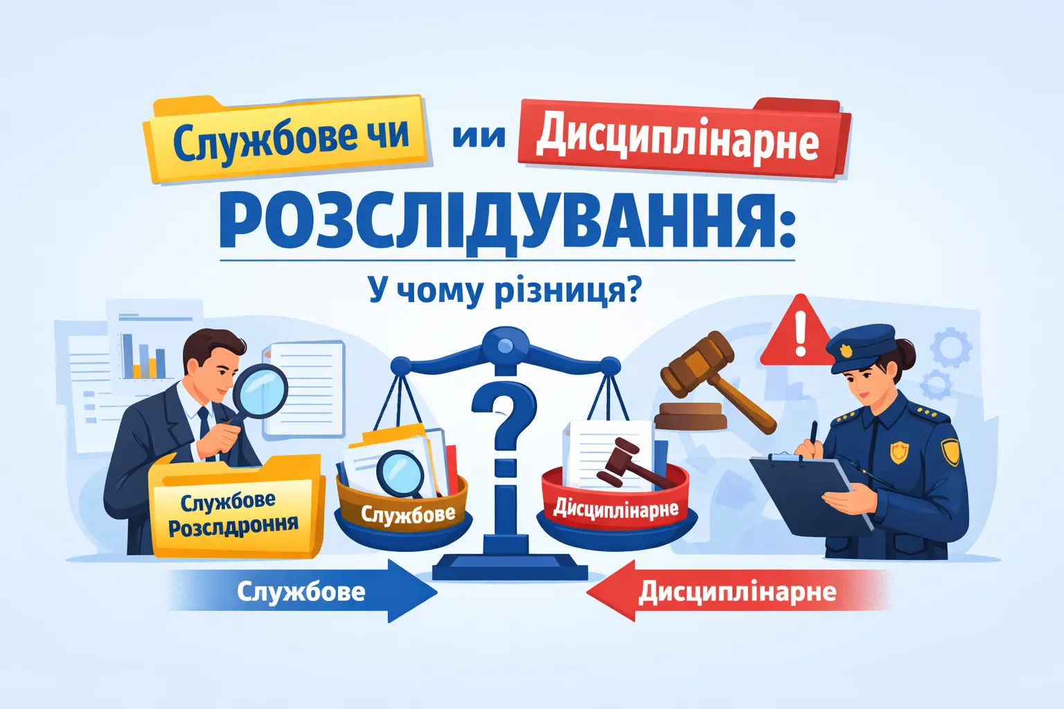 Службове чи дисциплінарне розслідування: у чому різниця