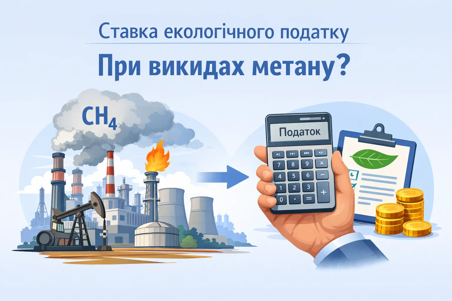 Екологічний податок: яку ставку застосовувати при викидах метану