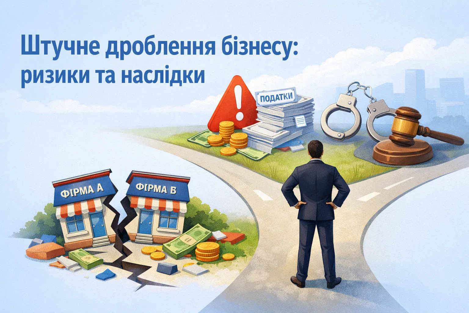 Які наслідки загрожують за штучне дроблення бізнесу?