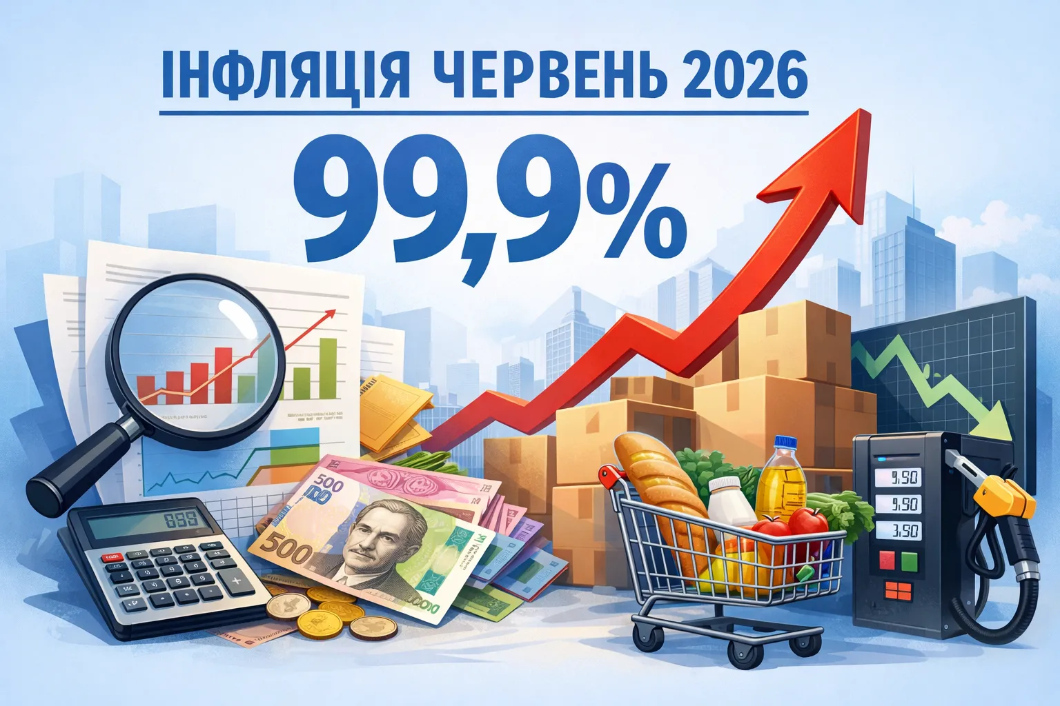 Індекс інфляції за червень 2026 року – 99,9% Індекс інфляції за червень 2026 року – 99,9%