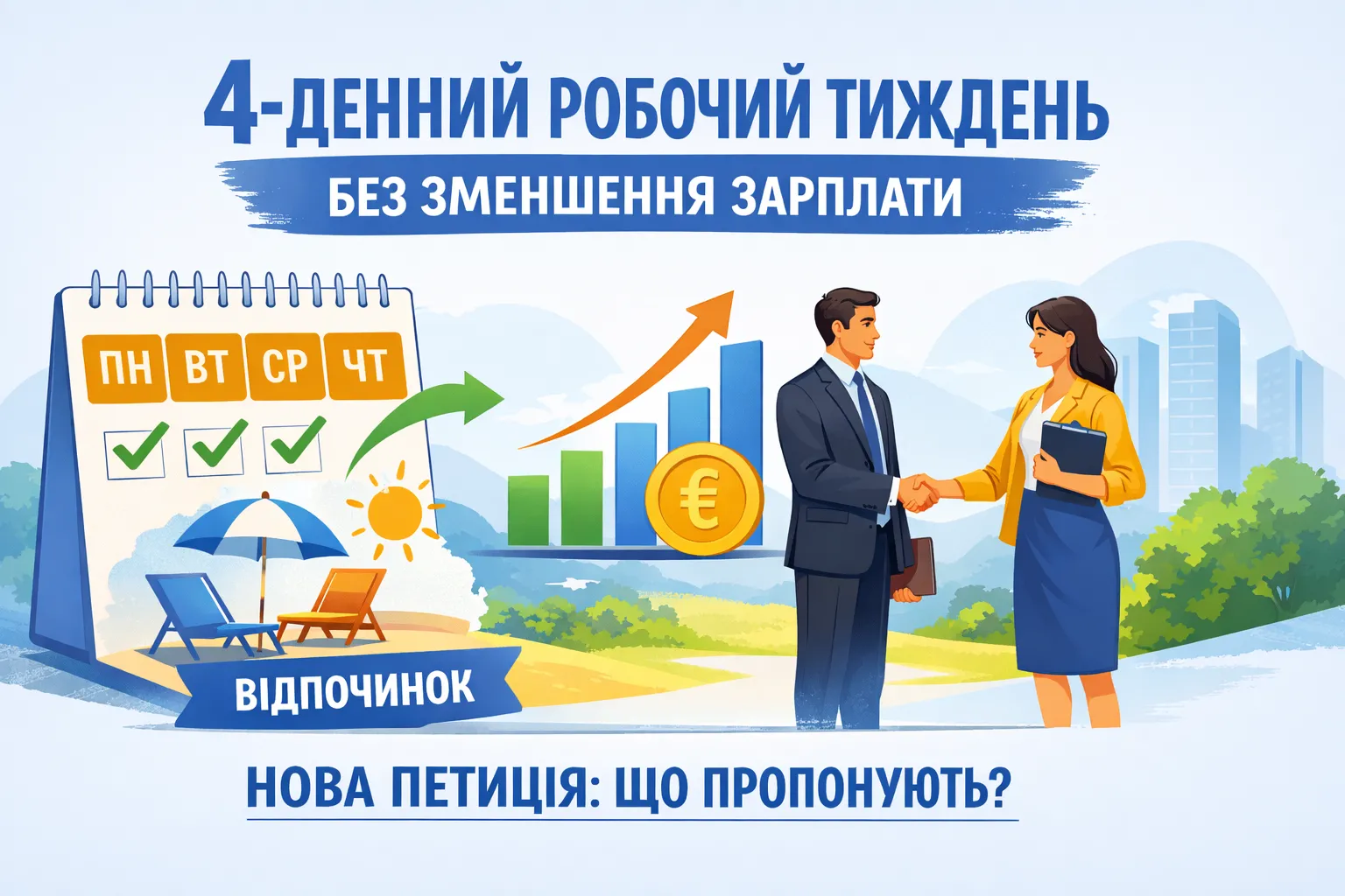 4-денний робочий тиждень без зменшення зарплати: що передбачає нова петиція