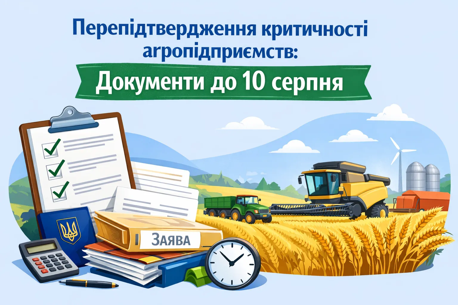 Перепідтвердження критичності агропідприємств: які документи потрібно подати до 10 серпня