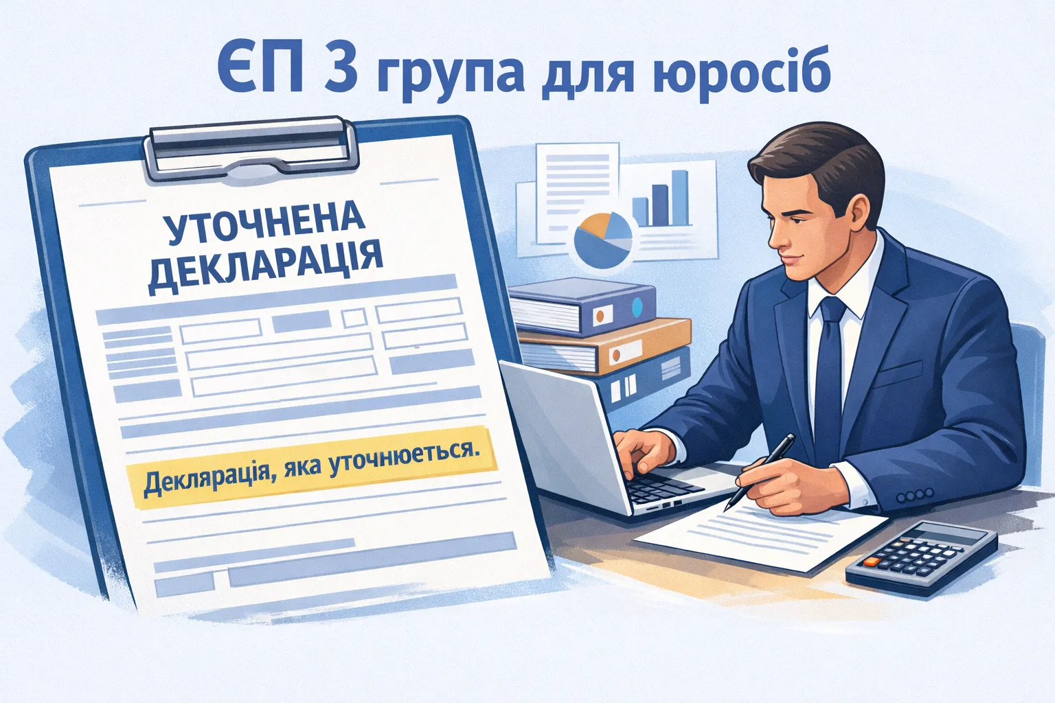Для юросіб ЄП 3 група: як правильно заповнити поле «декларація, яка уточнюється»?