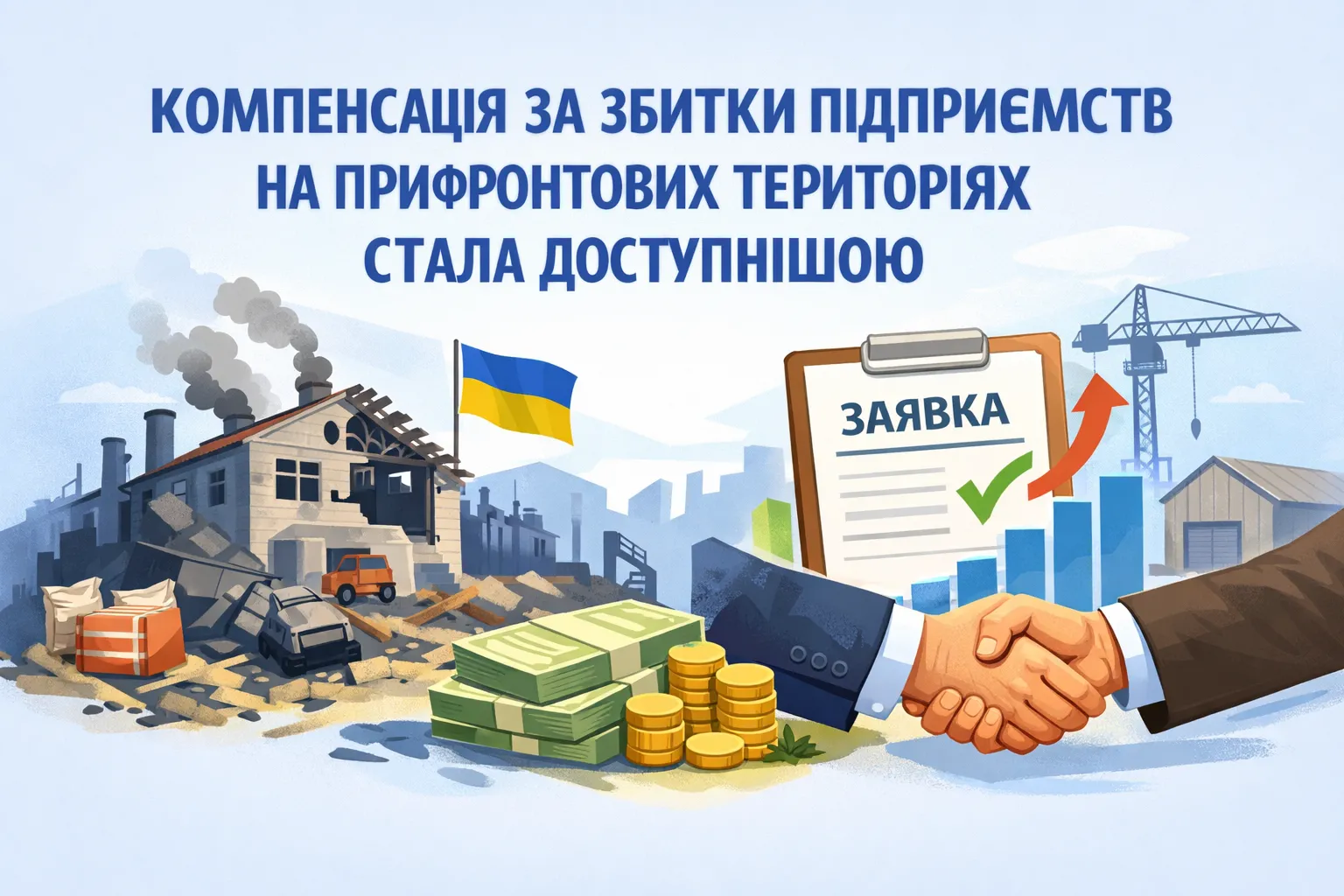  Уряд зробив більш доступним отримання компенсації за пошкоджене чи знищене майно підприємств на прифронтових територіях