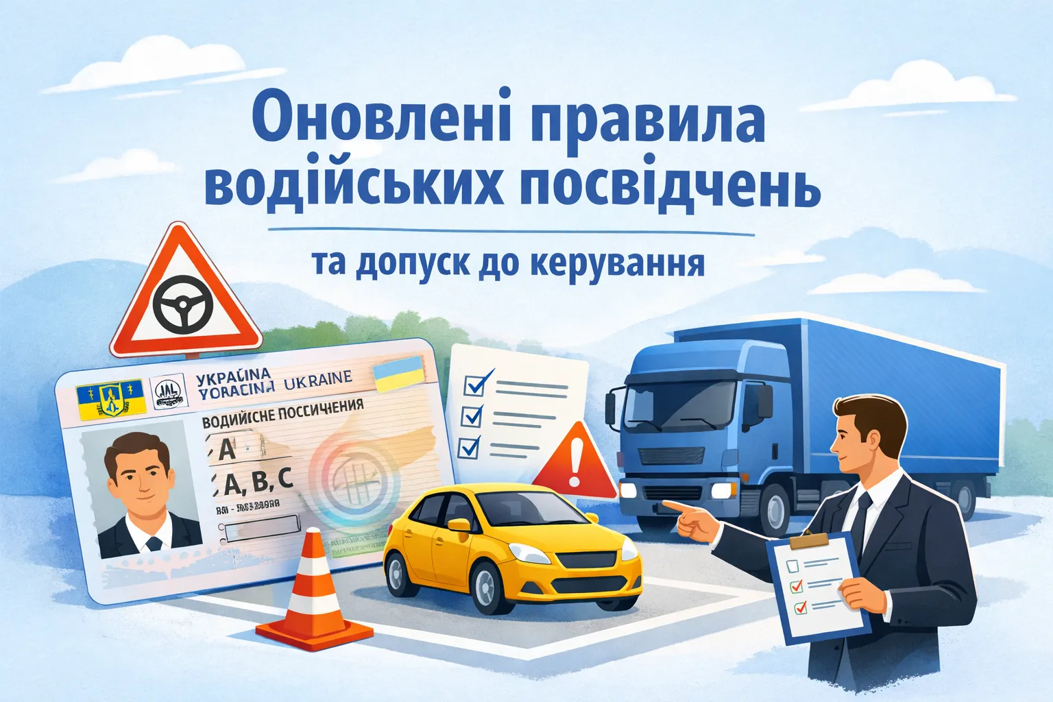 Оновлено правила видачі посвідчень водія та допуску громадян до керування транспортними засобами