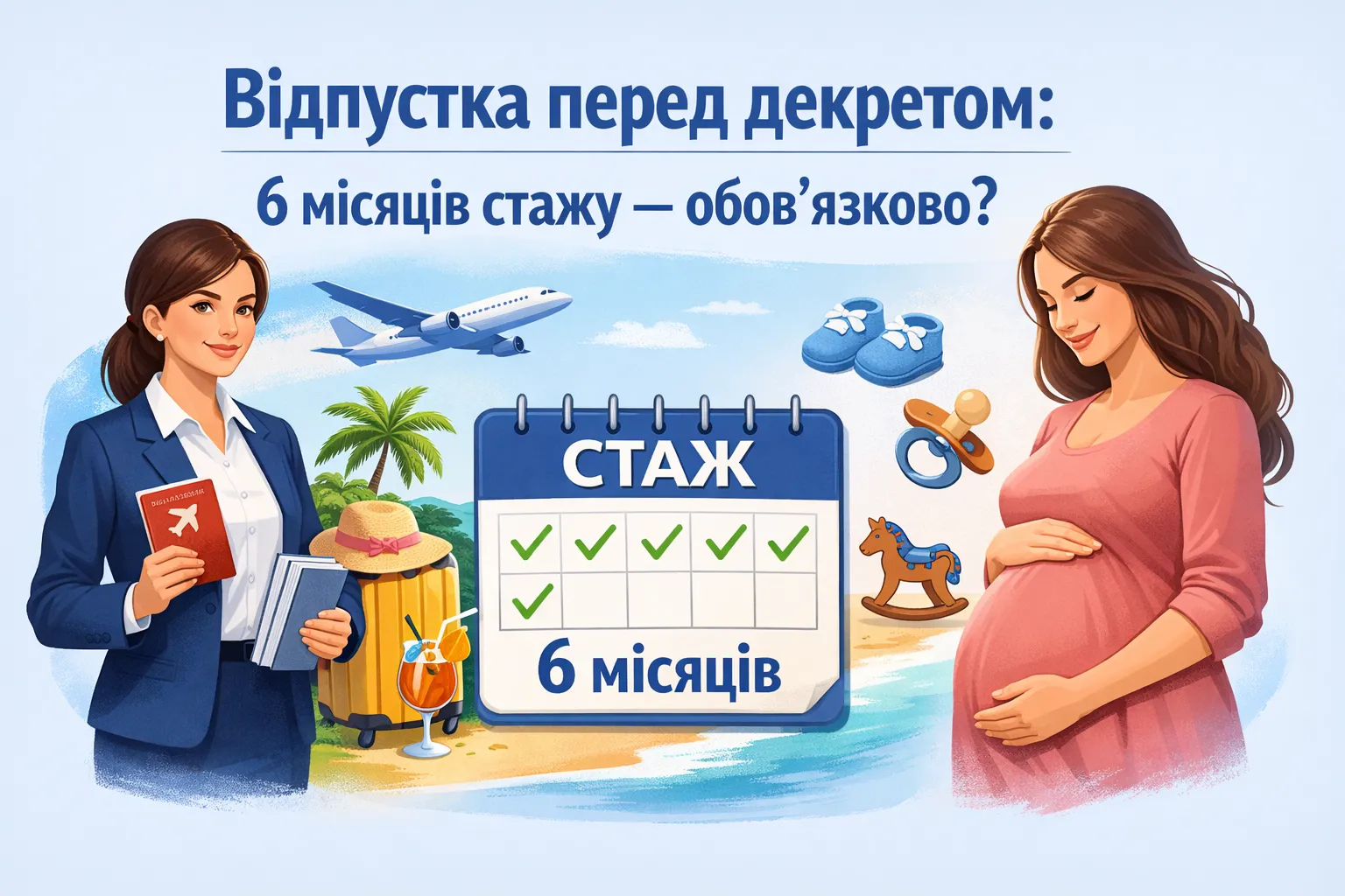Щорічна відпустка перед декретною: чи потрібні 6 місяців стажу