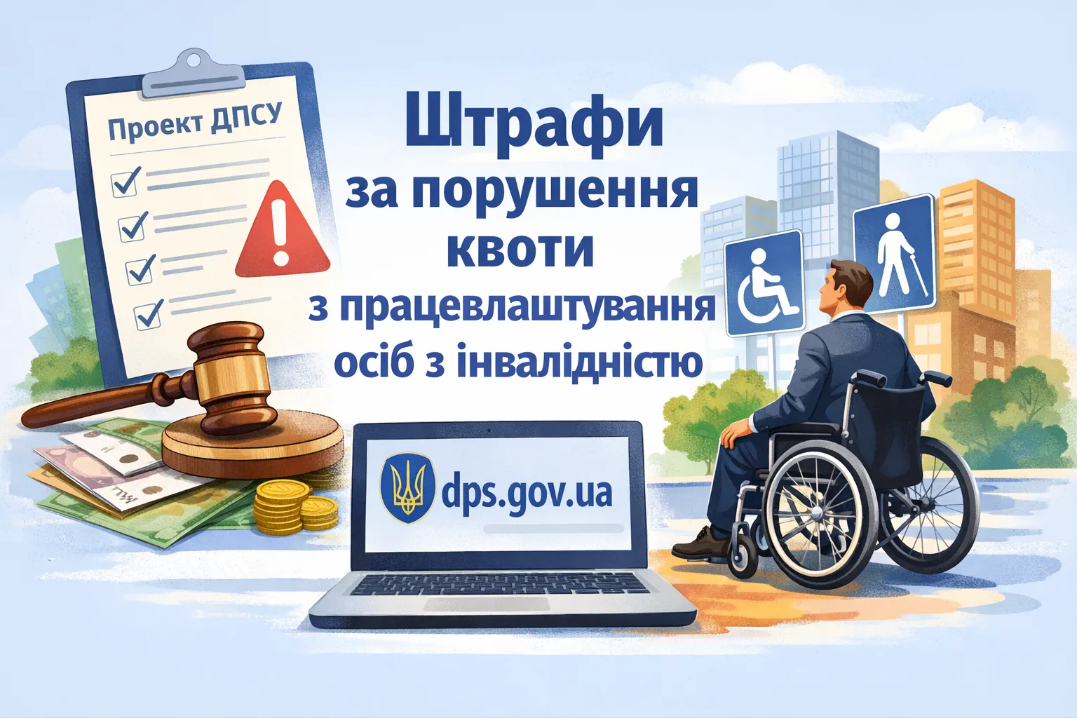 Проєкт порядку штрафування за недотримання «інвалідного» нормативу оприлюднено на сайте ДПСУ Проєкт порядку штрафування за недотримання «інвалідного» нормативу оприлюднено на сайте ДПСУ