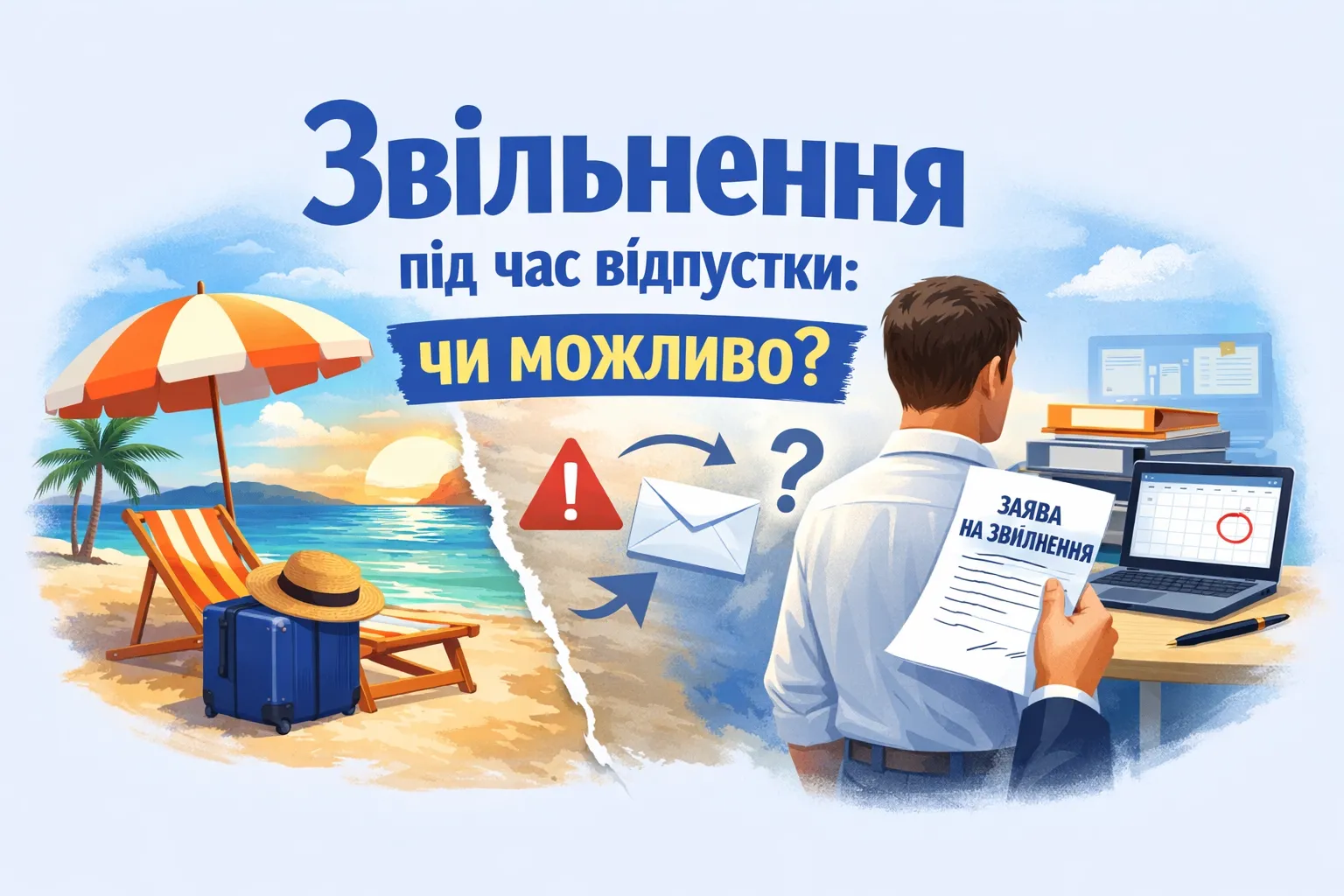Звільнитися перебуваючи у відпустці: чи можливо?!