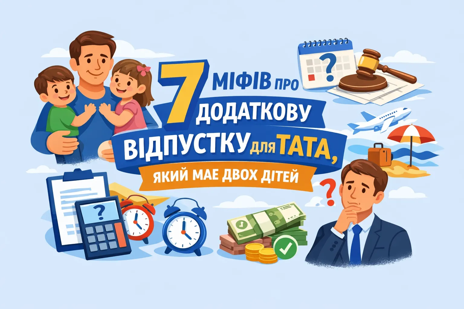 7 міфів про додаткову соціальну відпустку батькові, який має двох дітей 7 міфів про додаткову соціальну відпустку батькові, який має двох дітей