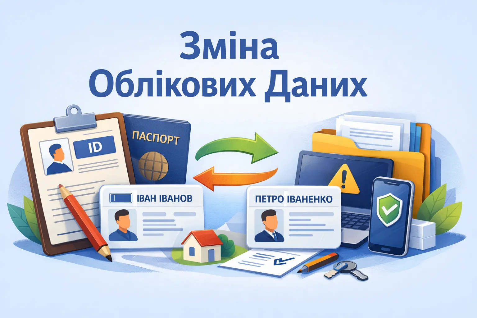 Алгоритм дій при зміні облікових даних фізосіб Алгоритм дій при зміні облікових даних фізосіб