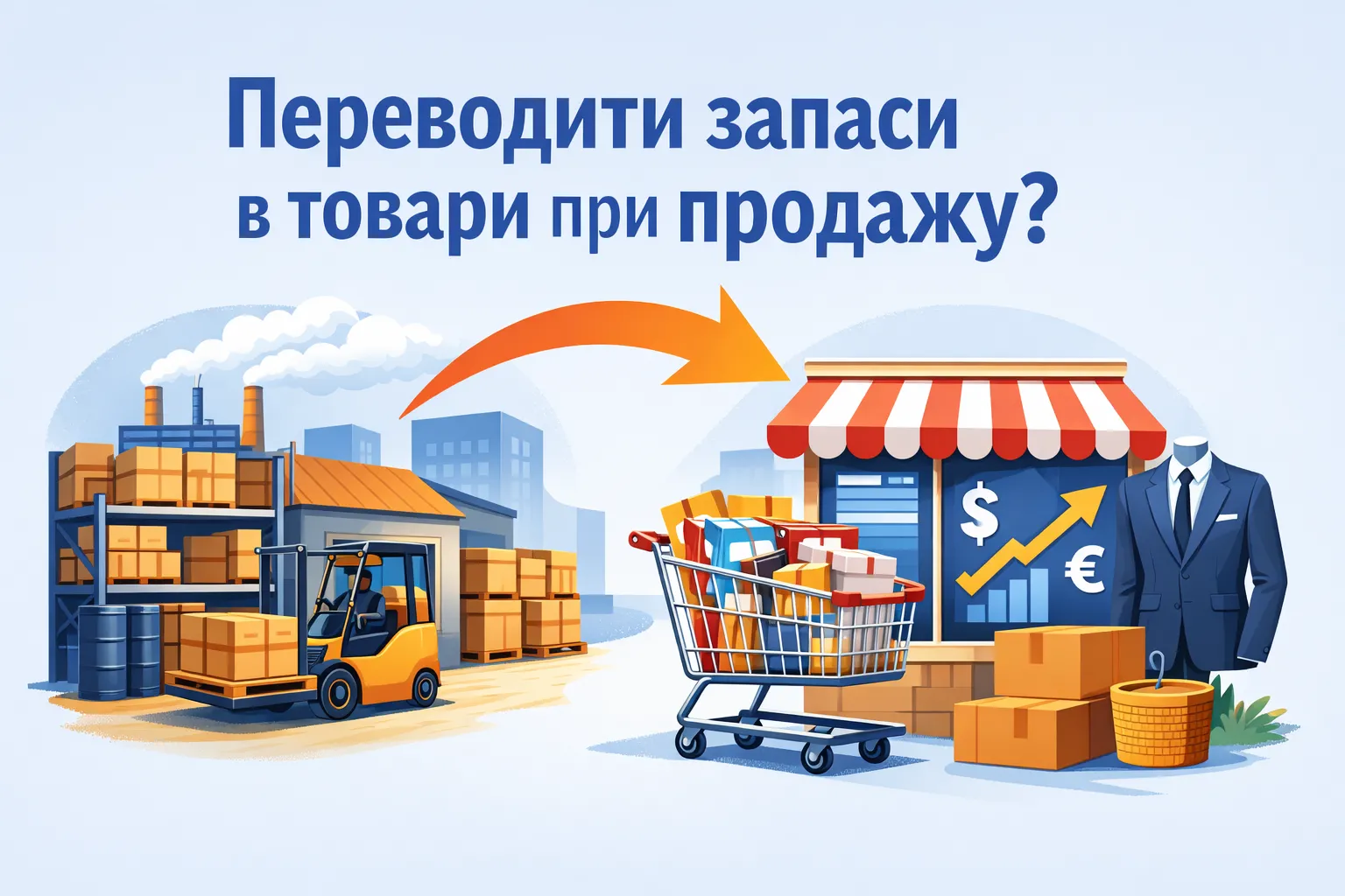 Чи потрібно виробничі запаси переводити в товари при продажу? Чи потрібно виробничі запаси переводити в товари при продажу?