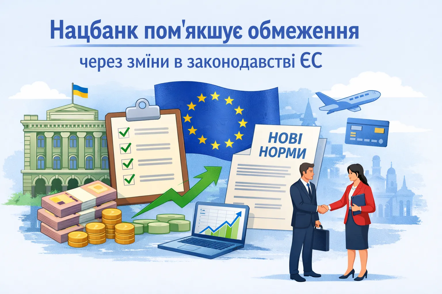 Нацбанк смягчает ограничения в связи с изменениями в законодательстве ЕС Нацбанк смягчает ограничения в связи с изменениями в законодательстве ЕС
