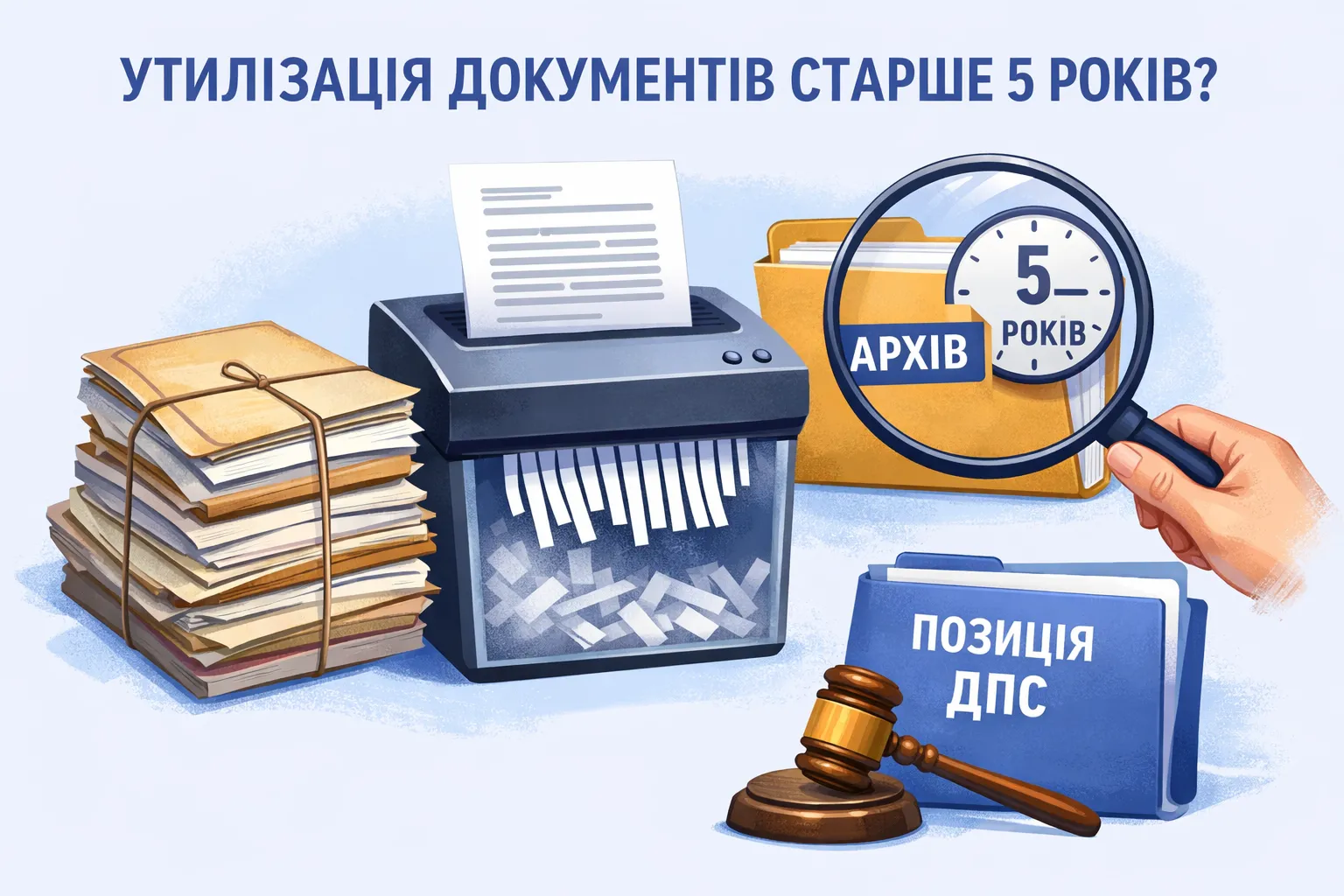 чи можна утилізувати документи старші за 5 років: позиція ДПС