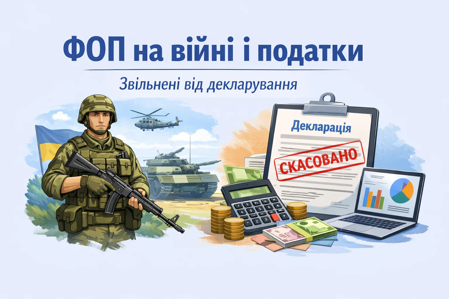 ФОП на війні і податки: хто звільняється від декларування за рік
