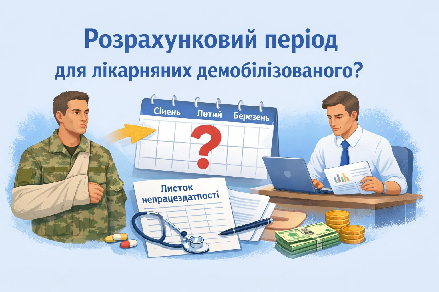 Який розрахунковий період застосовується для лікарняних демобілізованого працівника?