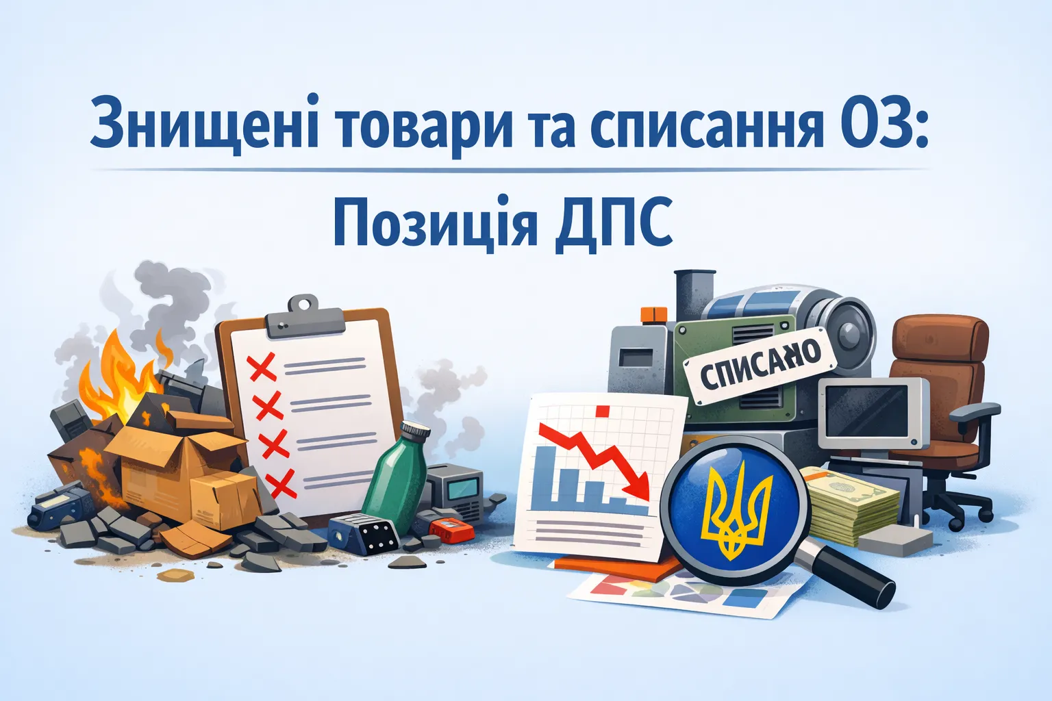 Товари знищені, ОЗ списані: позиція ДПС щодо коригування фінрезультату Товари знищені, ОЗ списані: позиція ДПС щодо коригування фінрезультату