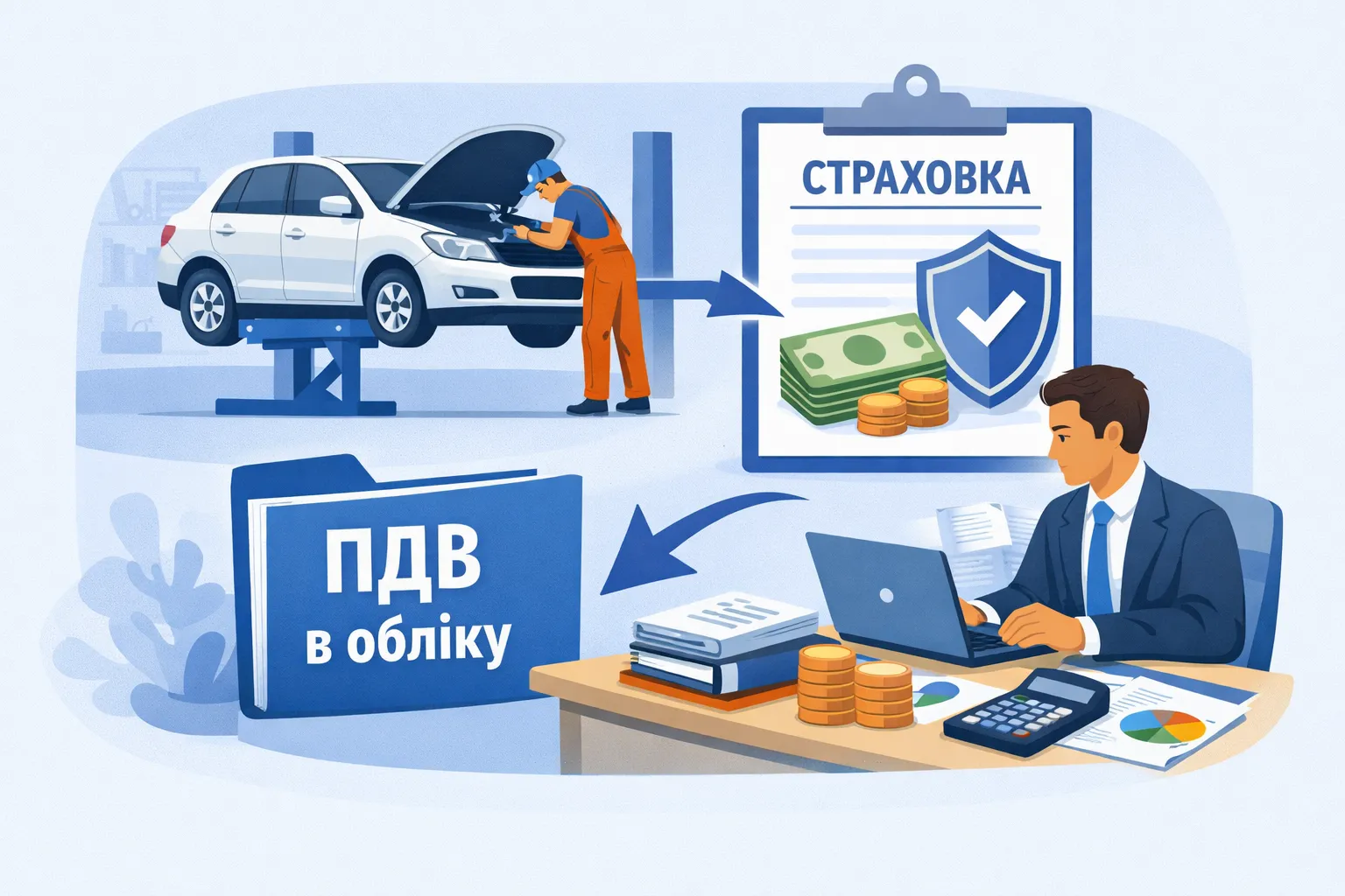 Ремонт службового авто оплатила страхова: як відобразити ПДВ у Товариства