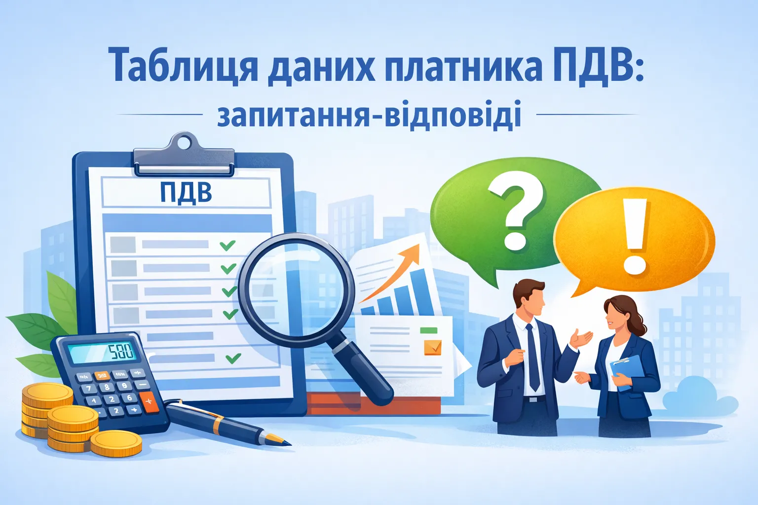 Таблиця даних платника ПДВ: запитання-відповіді