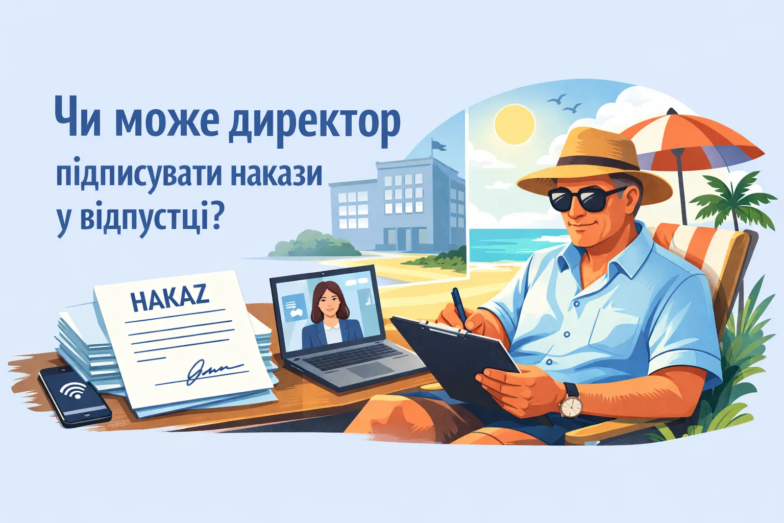 Чи може директор підписувати накази під час відпустки?