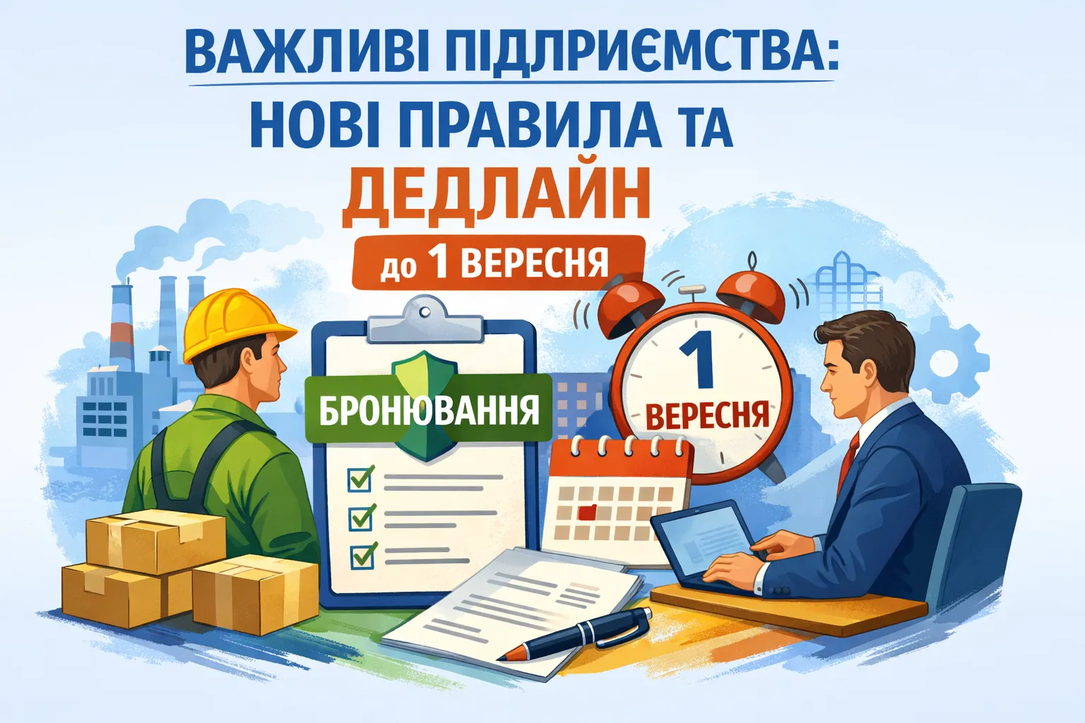 Критично важливі підприємства та бронювання: бізнесу нагадали про нові правила і дедлайн до 1 вересня
