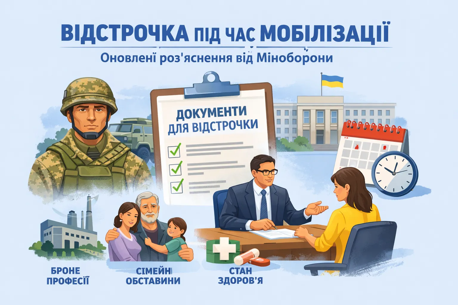 Відстрочка під час мобілізації: Міноборони роз’яснює оновлений порядок