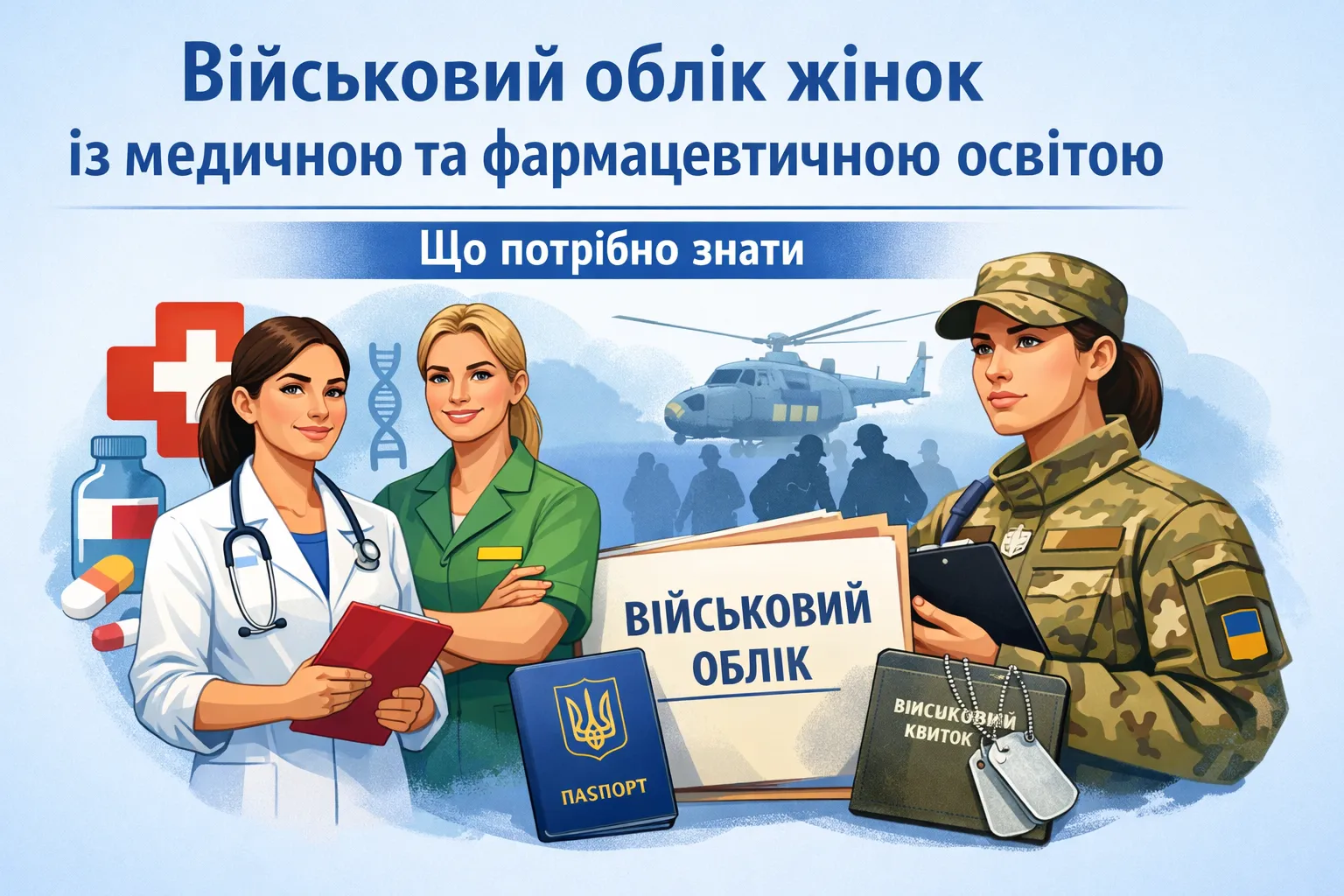 Військовий облік жінок із медичною та фармацевтичною освітою: що потрібно знати