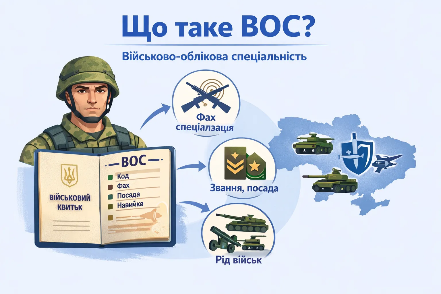 Що таке ВОС – військово-облікова спеціальність