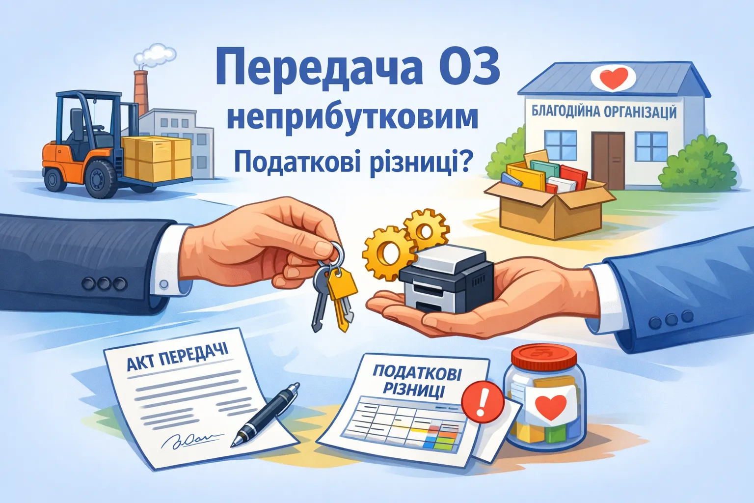 Безоплатна передача ОЗ неприбутковим: чи є податкові різниці?