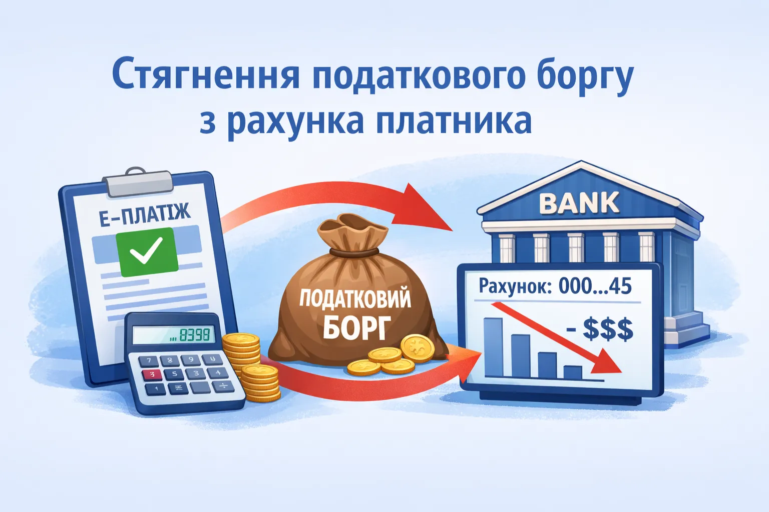 Електронні платіжні інструкції ДПС: стягнення податкового боргу з рахунка платника Електронні платіжні інструкції ДПС: стягнення податкового боргу з рахунка платника