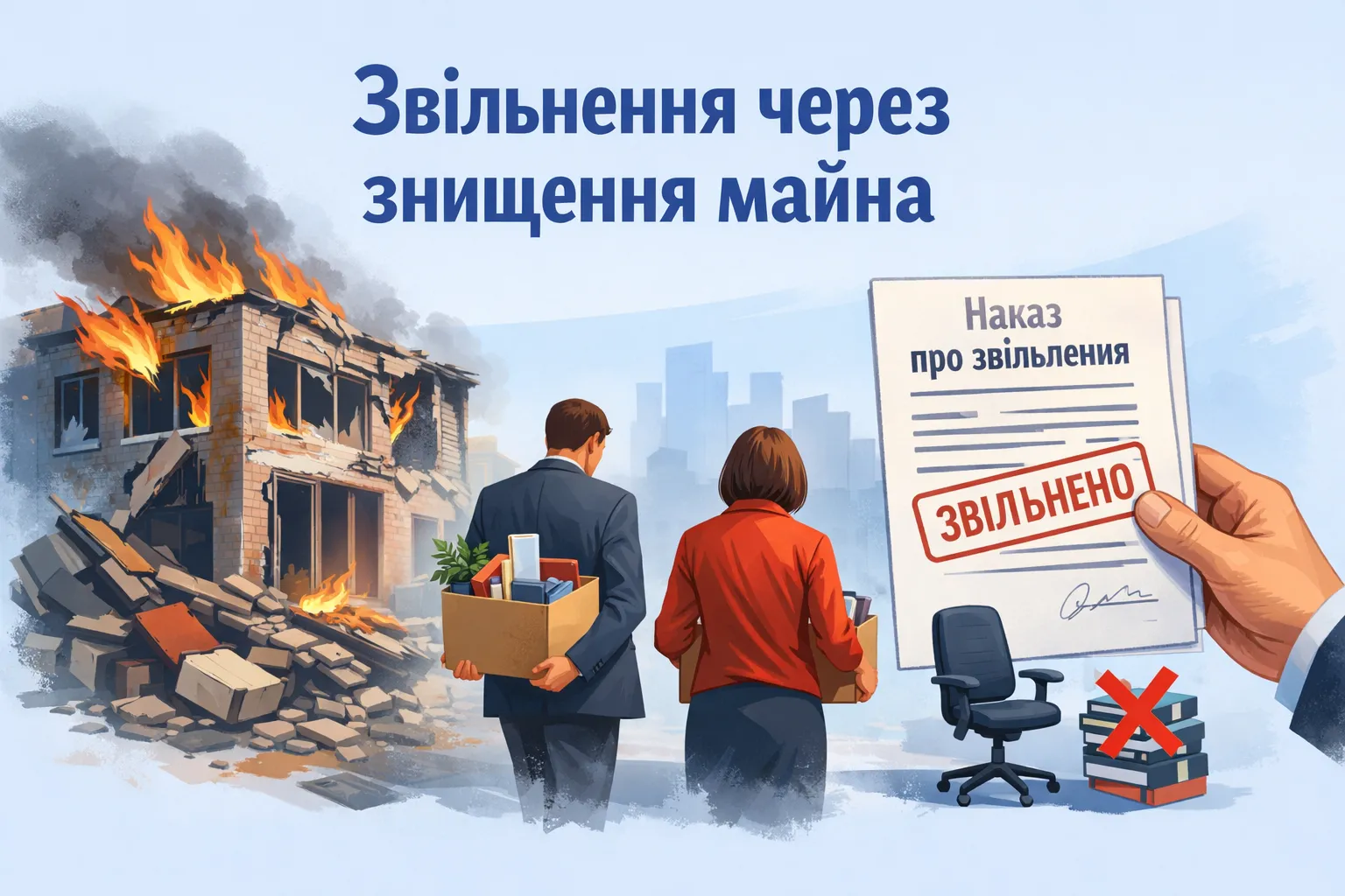 Звільнення працівників у зв’язку зі знищенням майна закладу Звільнення працівників у зв’язку зі знищенням майна закладу