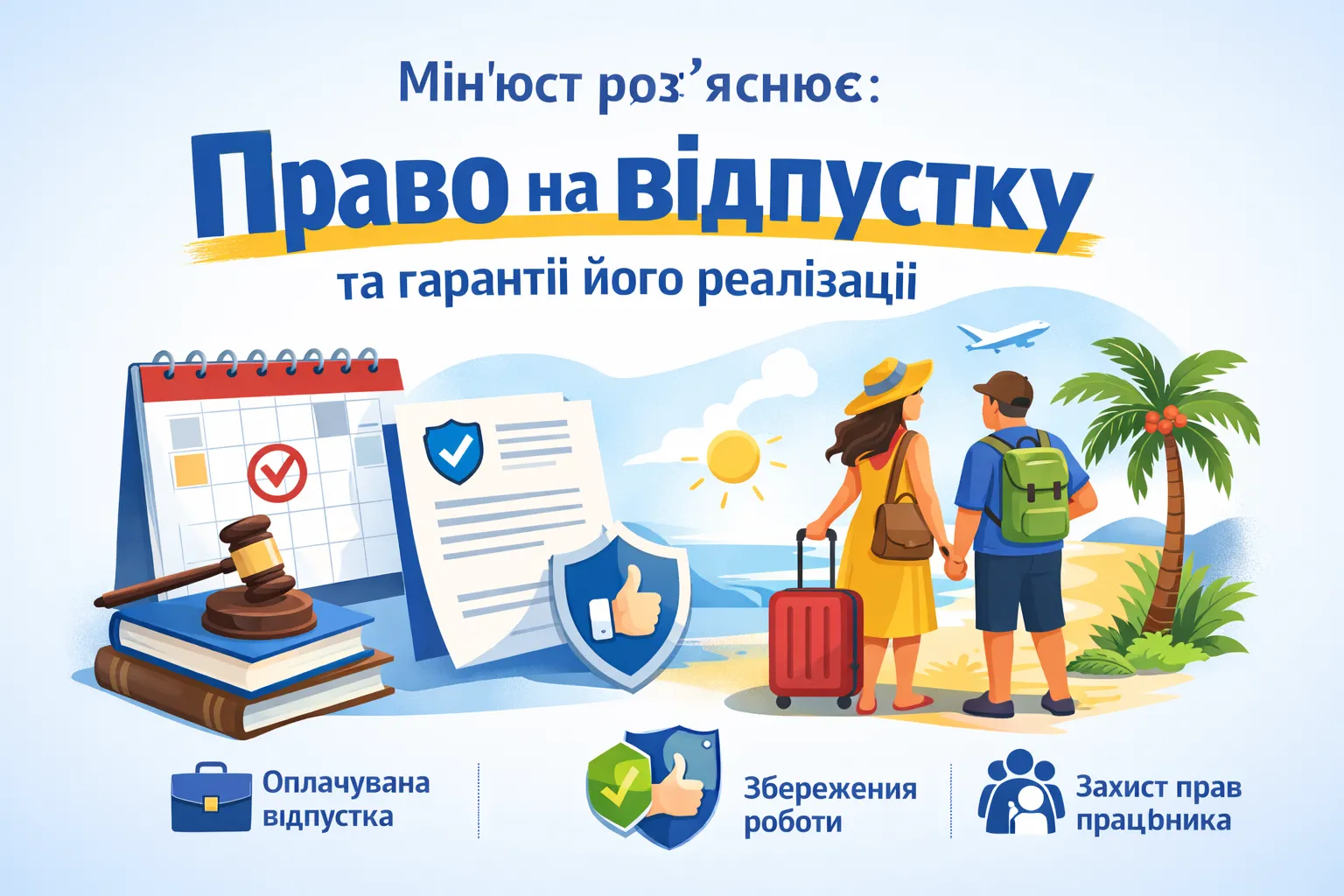 Мін’юст роз’яснює: Право на відпустку та гарантії його реалізації