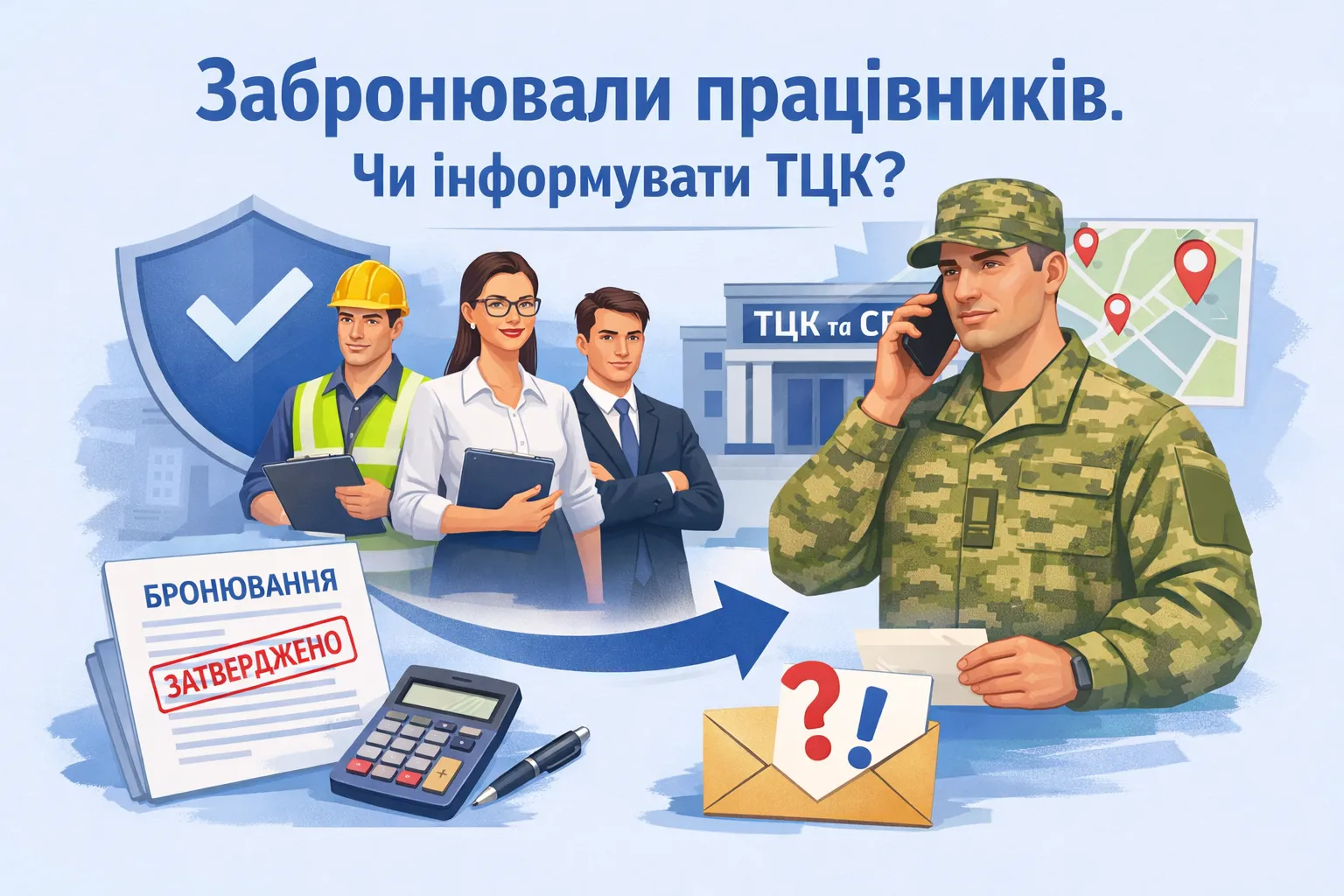 Забронювали працівників. Чи потрібно інформувати ТЦК?